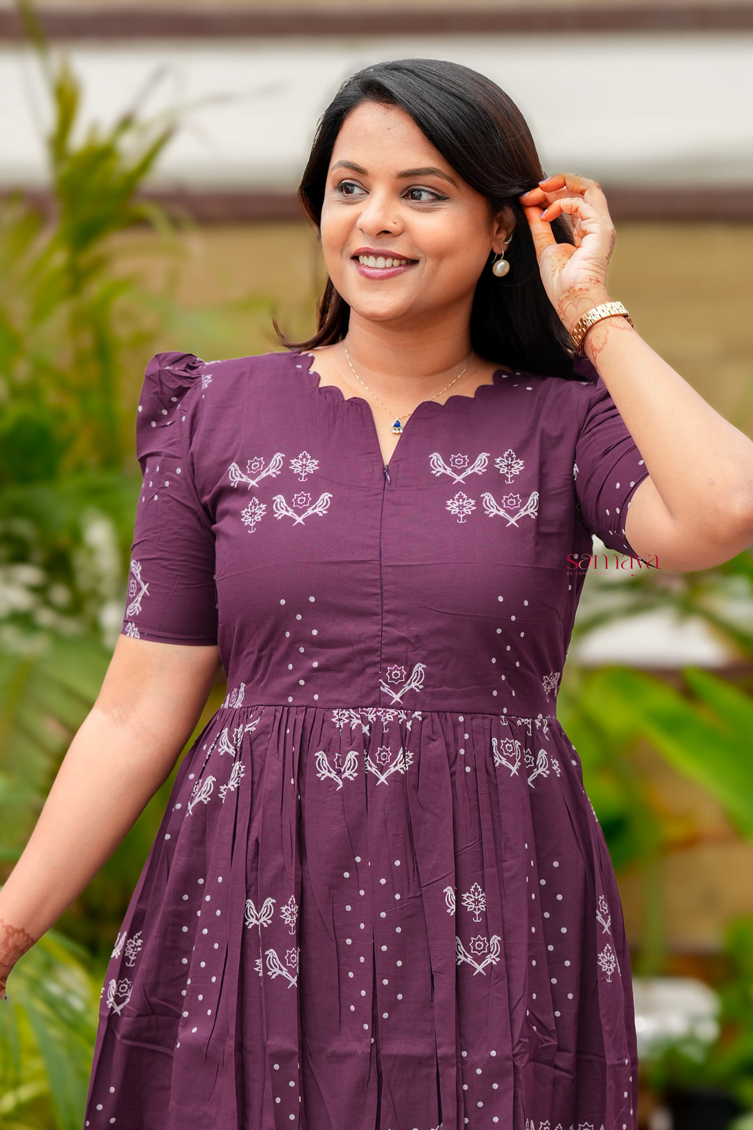 Kayal Cotton Dress With Lining