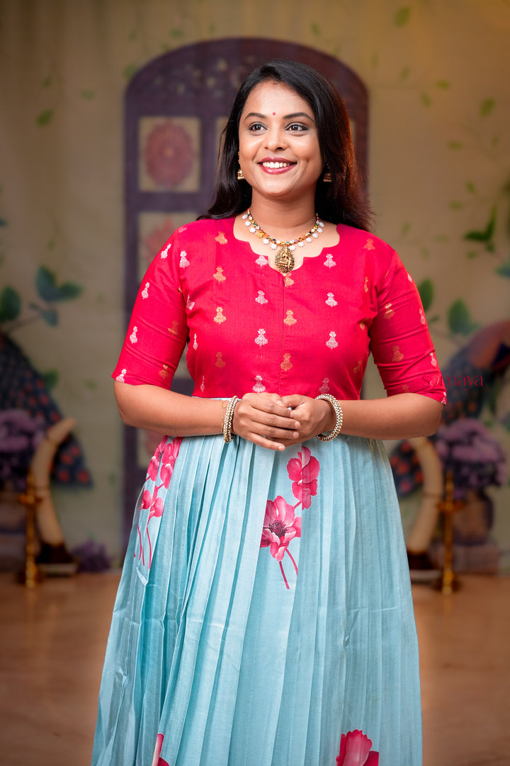 Divyashree-festive  maxi dress with lining