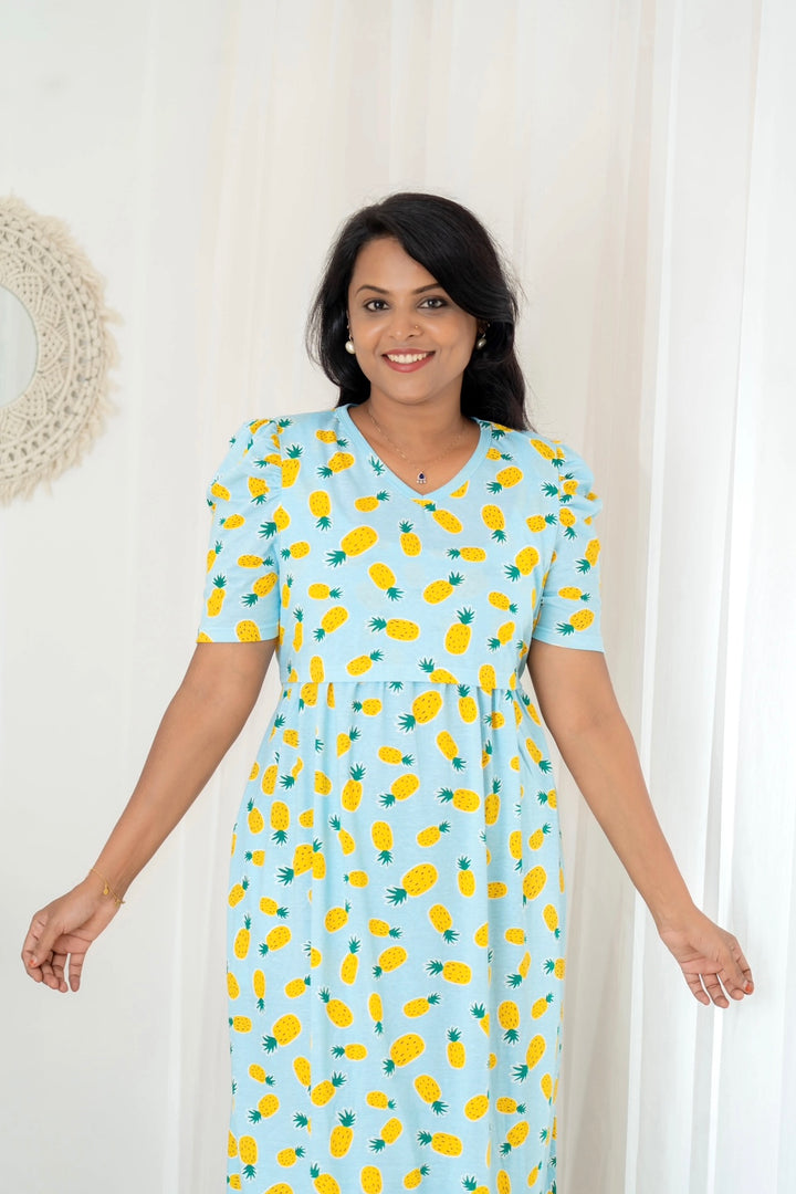 Maxi pineapple Light Weight Dress