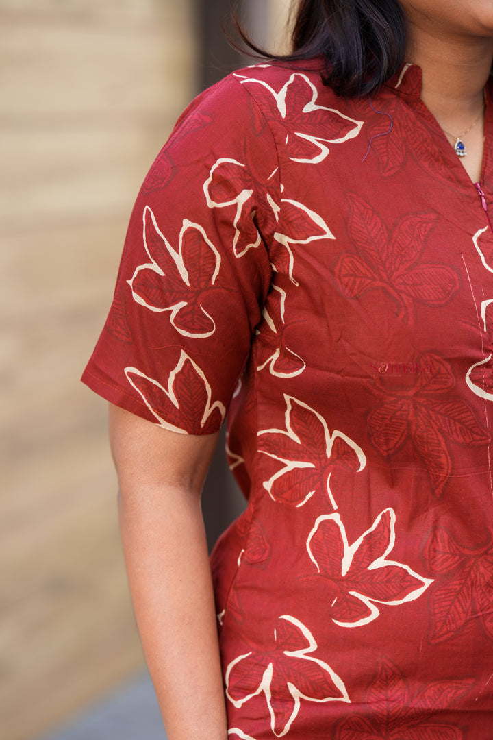 THEERA-Rust Orange  Co-ord Set