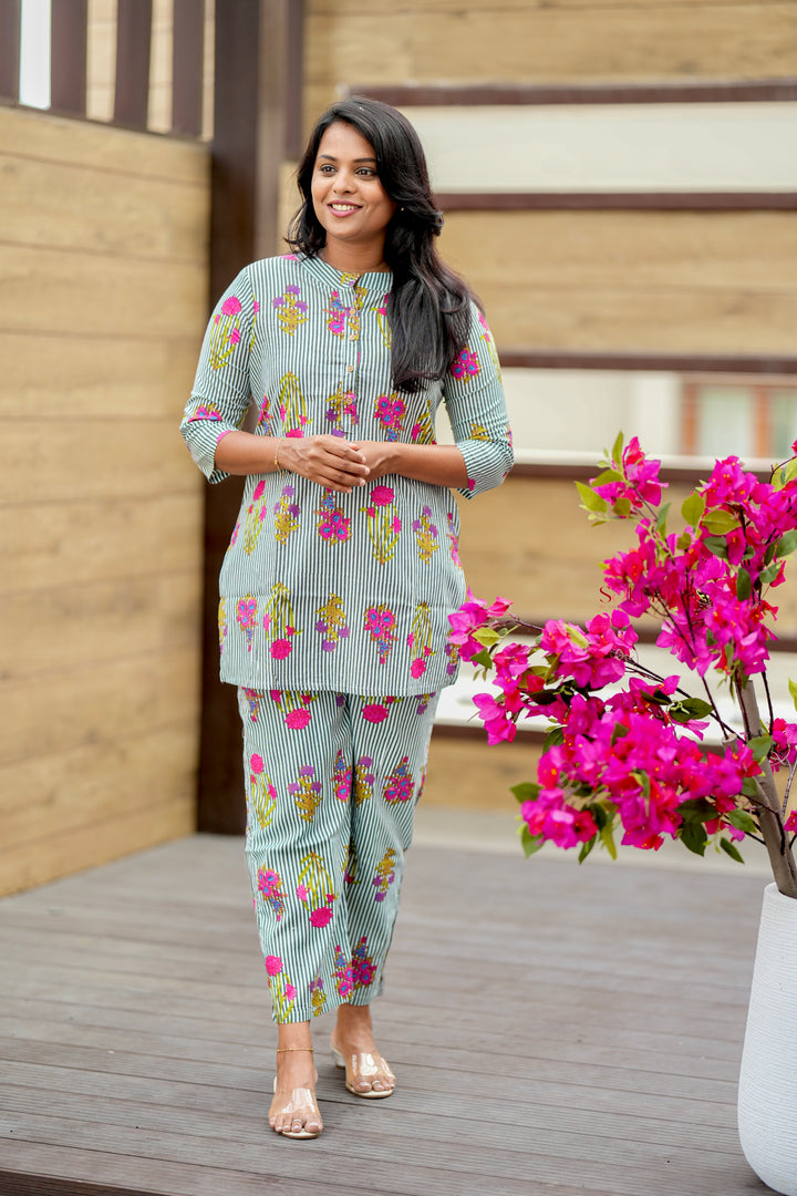 HAASYA- Checked Night Co-ord Set