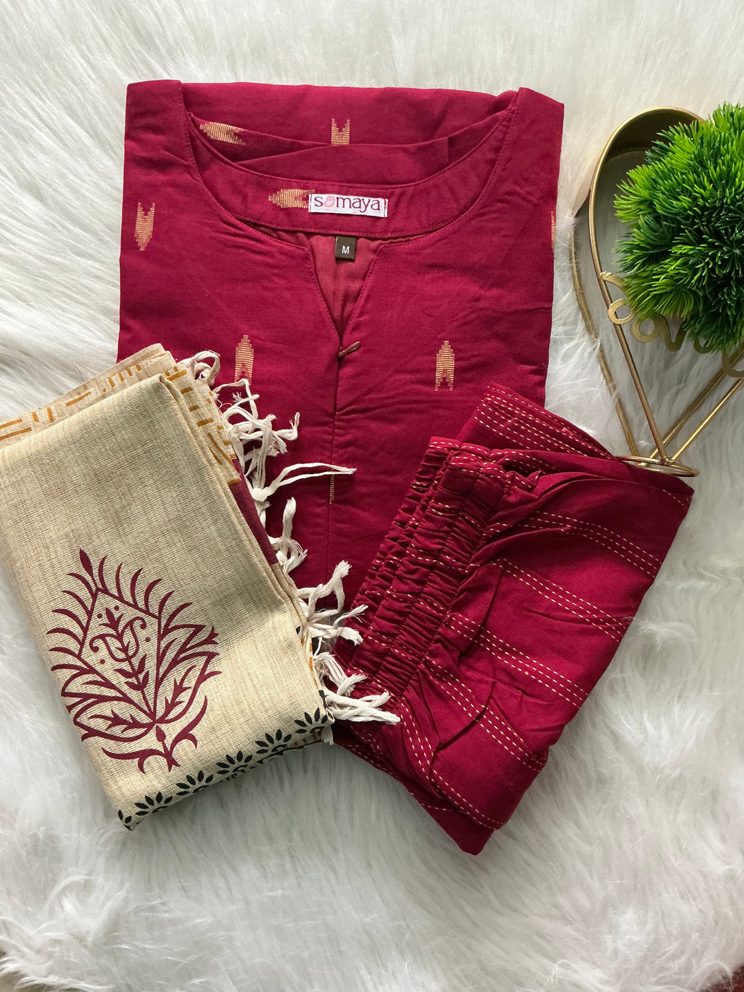 Thulir Cotton 3 piece Set with lining