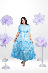 Vaanam casual Maxi Dress With Lining Non-Maternity & Feeding-Friendly Dress