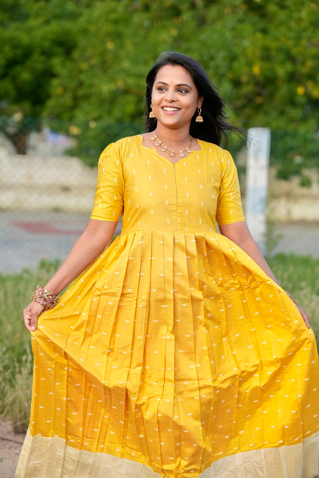 Kanchi kamatchi Maxi Dress With Lining