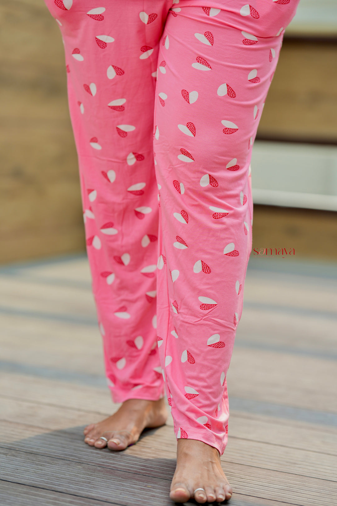 Peach heart Feeding Pant Set ( lightweight )
