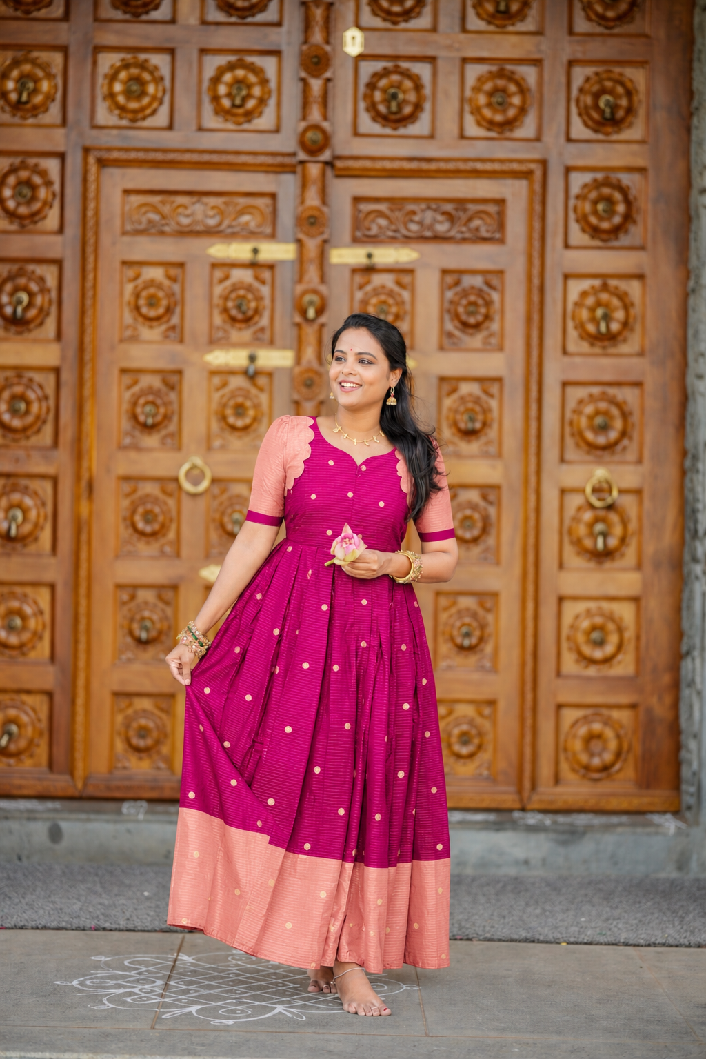 Pavilamalli-festive  maxi dress with lining
