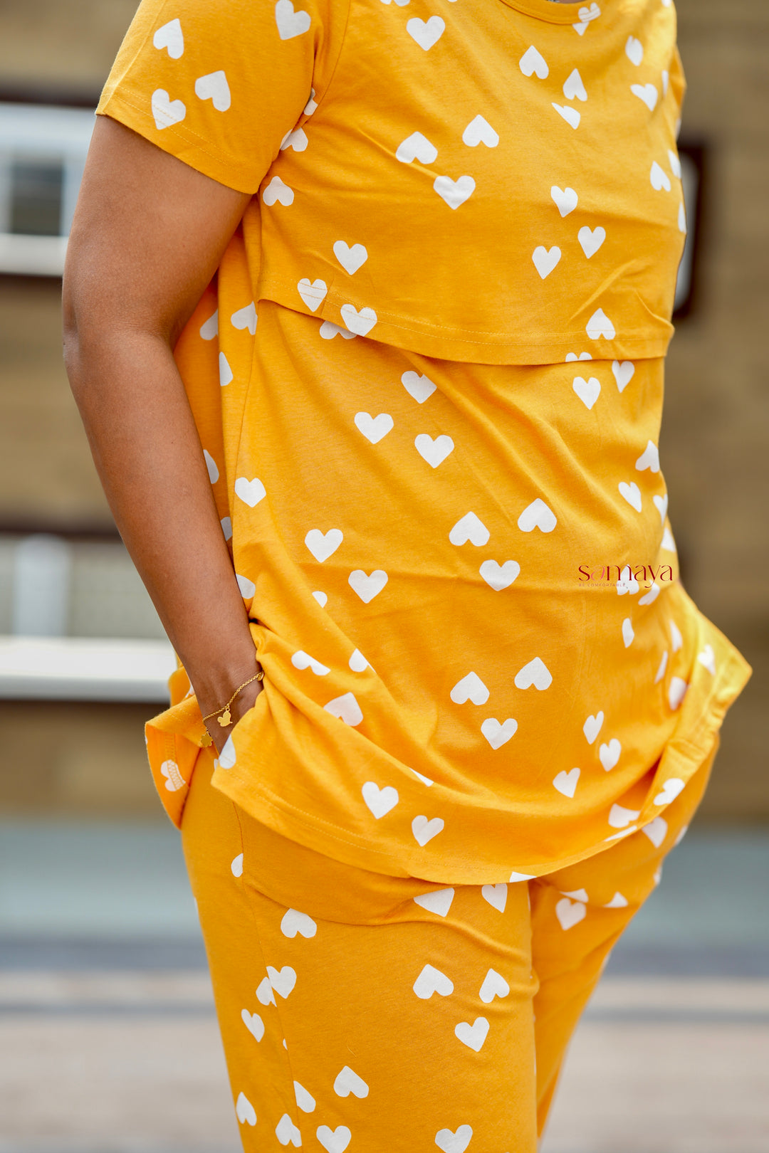 Yellow love  Feeding Pant Set ( lightweight )