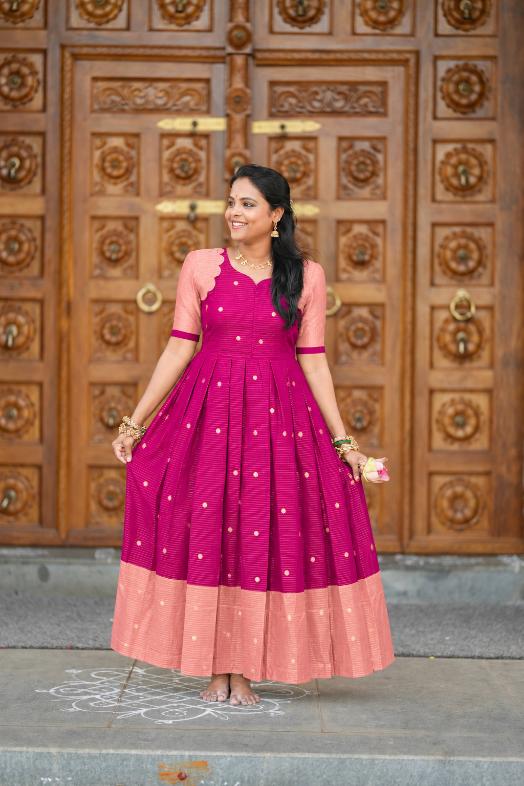 Pavilamalli-festive  maxi dress with lining