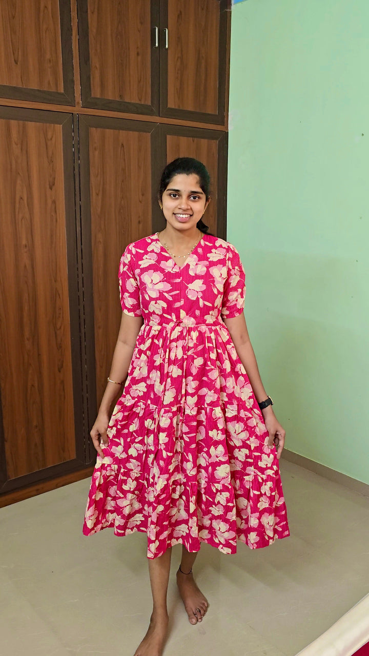 Dreamy kantha Casual Dress With Lining