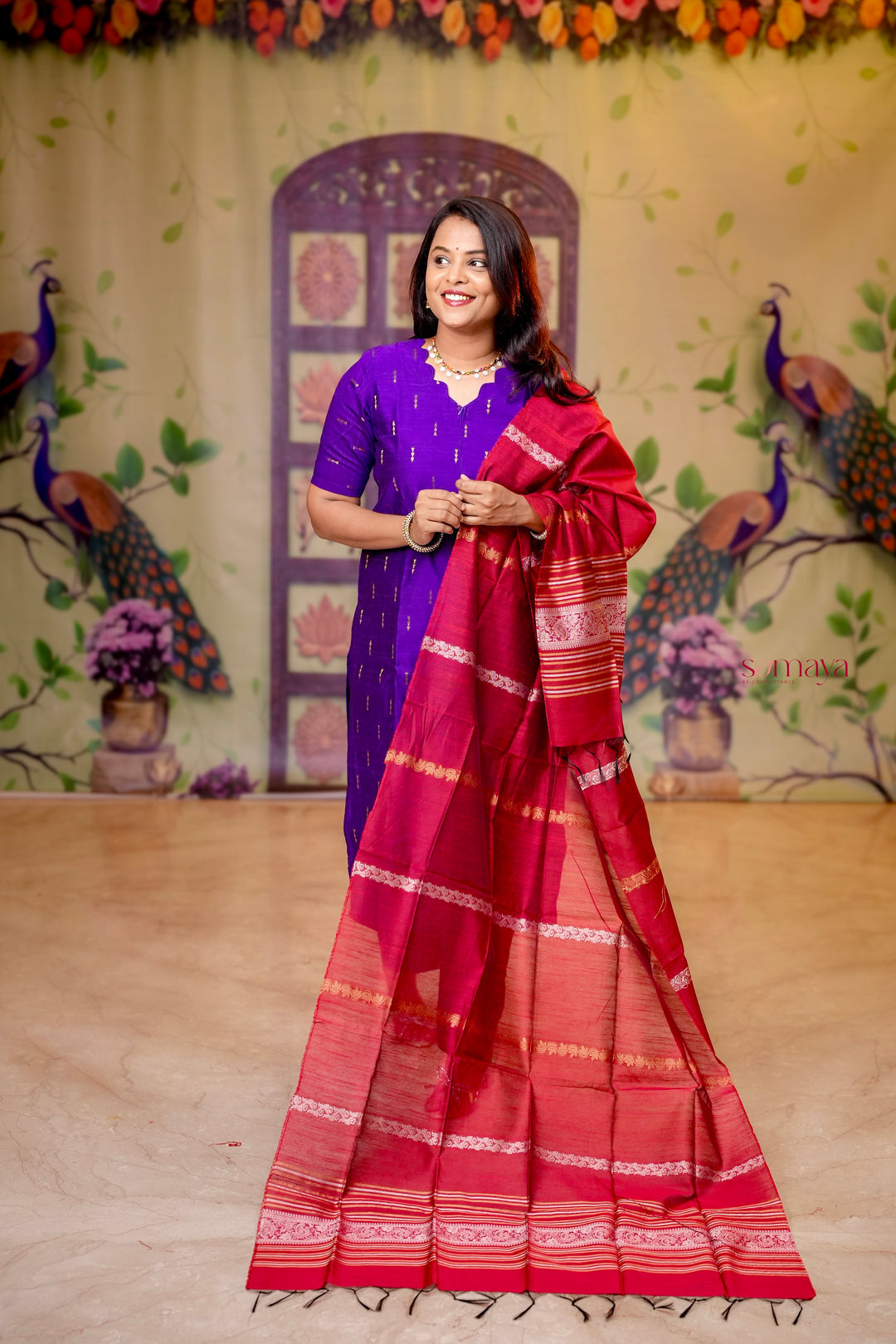 Back to roots  raw silk Kurta 3 piece set