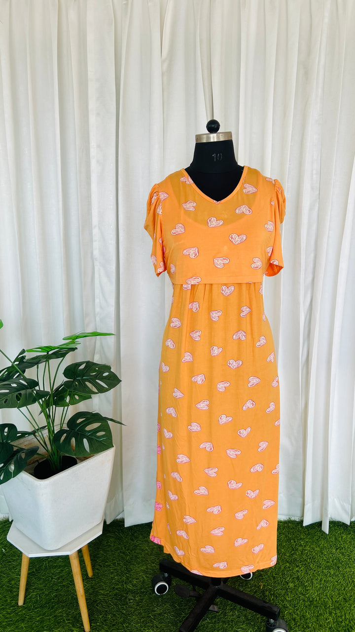 Maxi Light Weight orange Dress