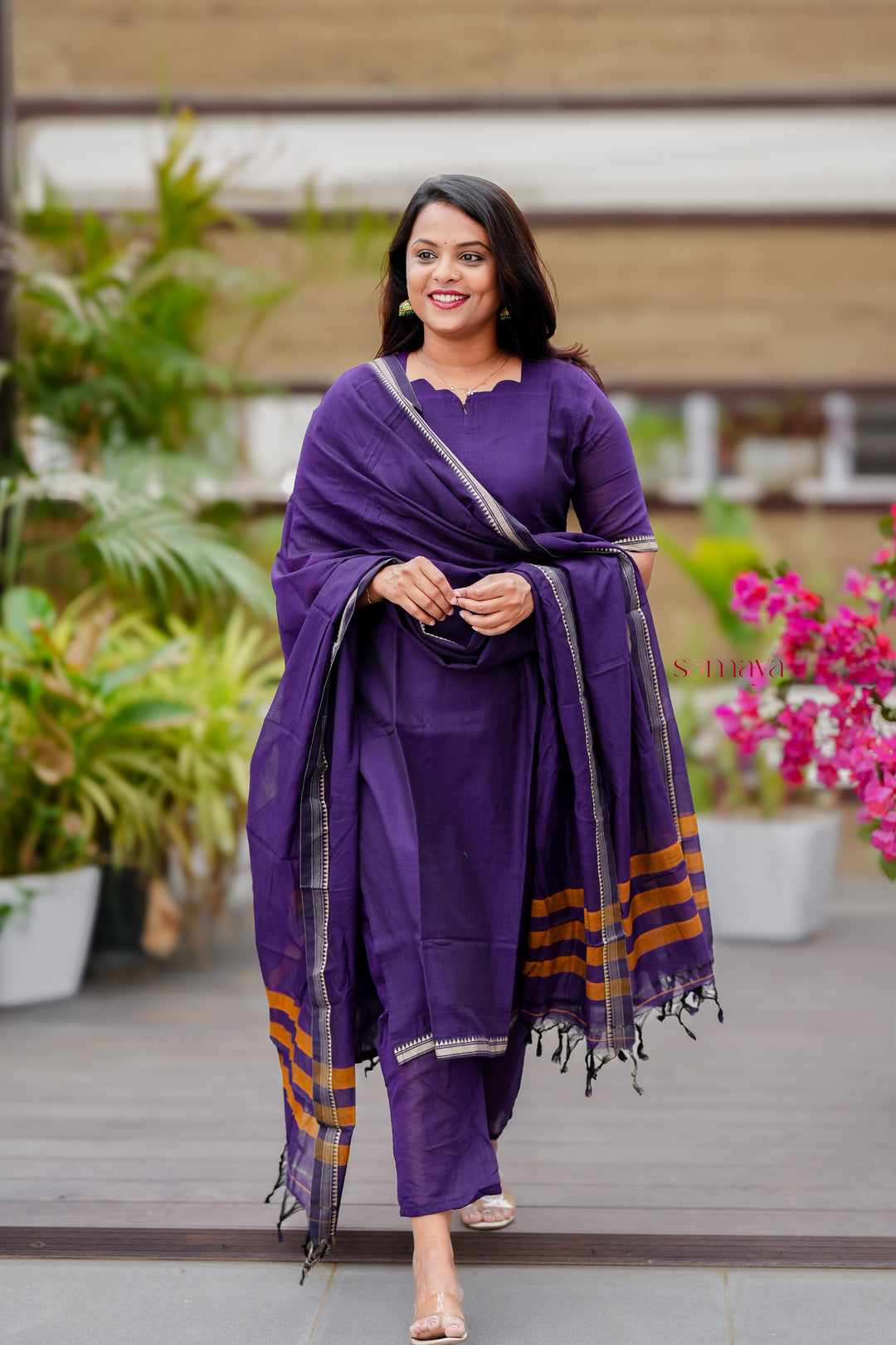 Malar Narayanpet set( top & dupptta)