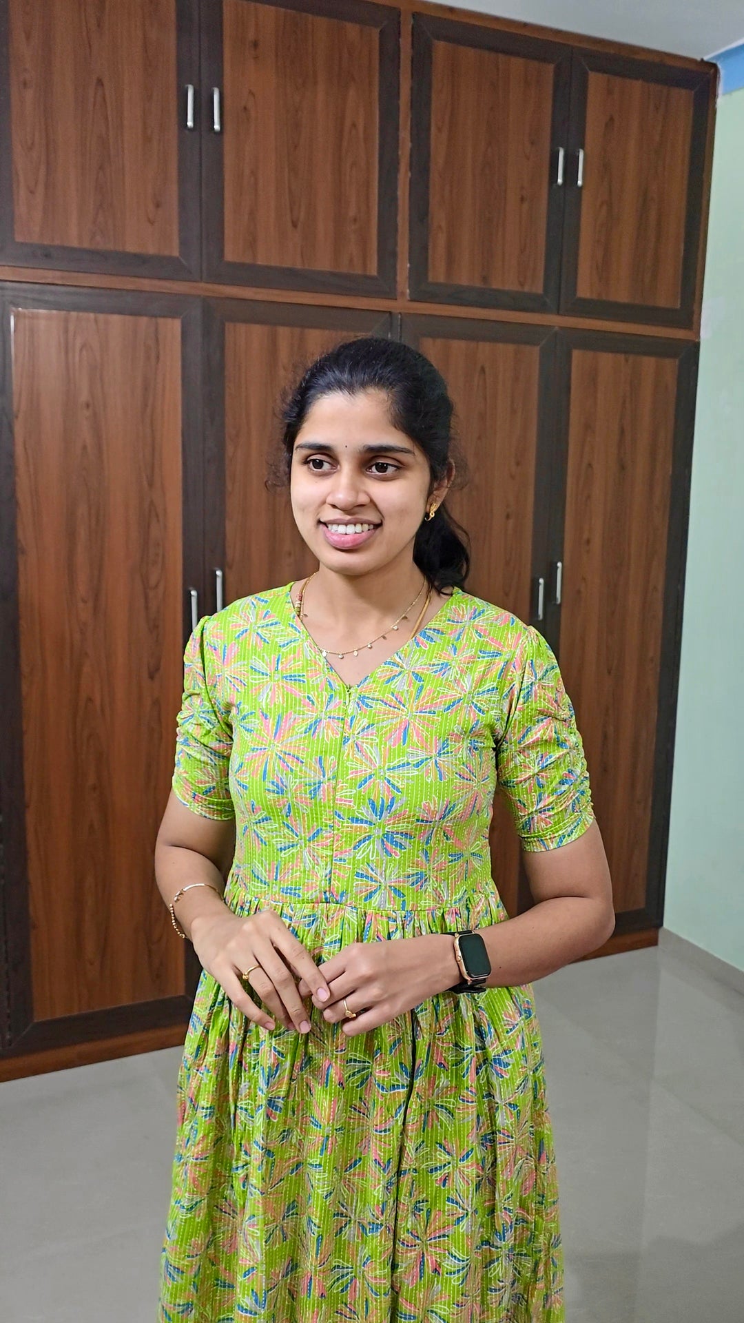 Green day to night dress without lining