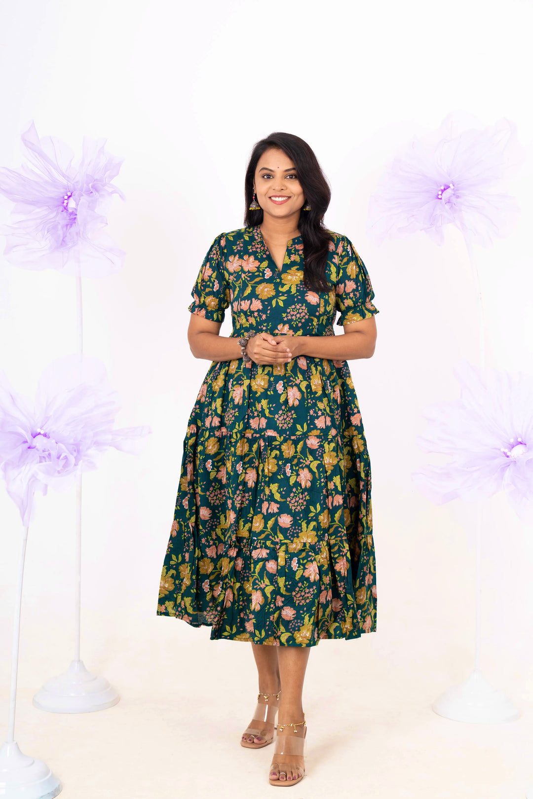 Maragatham casual  Dress With Lining