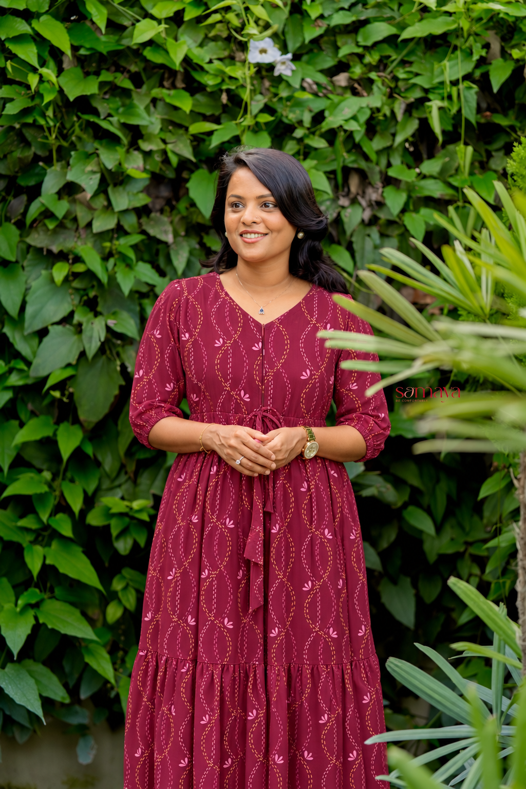 Zoya georgette casual  Dress With Lining ( No-Iron Everyday Dress)