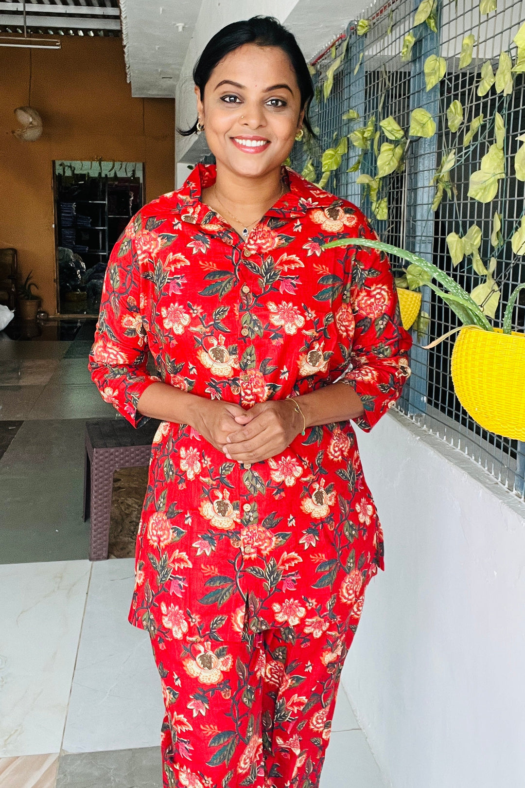 Red Night Co-ord Set