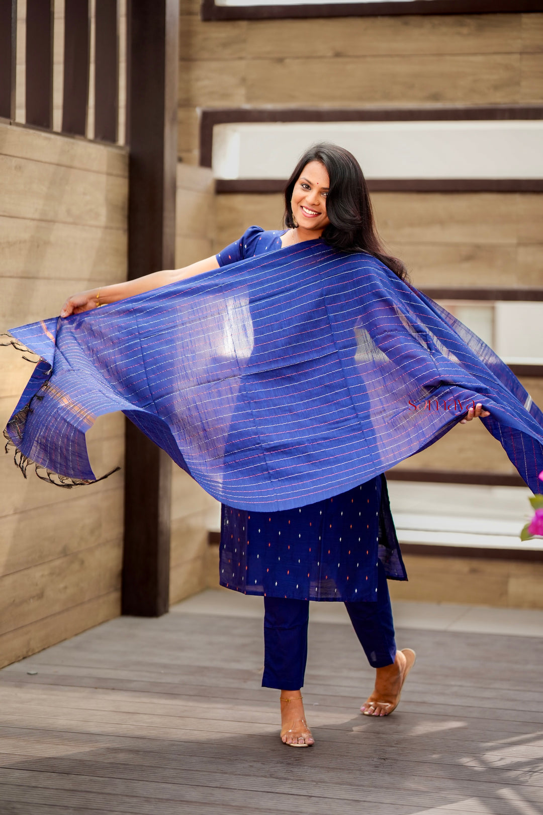 Navya  raw silk suit set with dupptta( set of 3) ready to dispatch
