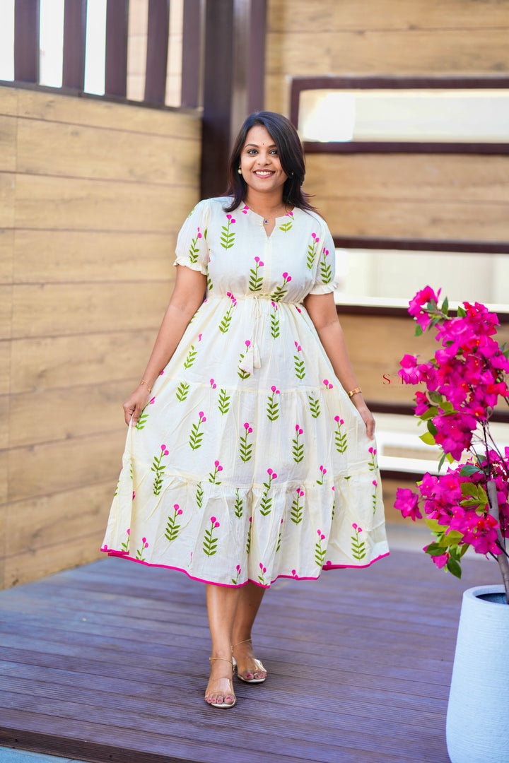 Vennila casual Dress With Lining ( pre order)