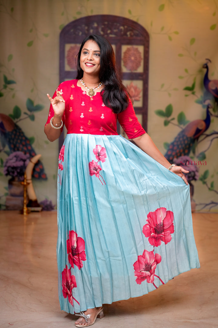 Divyashree-festive  maxi dress with lining