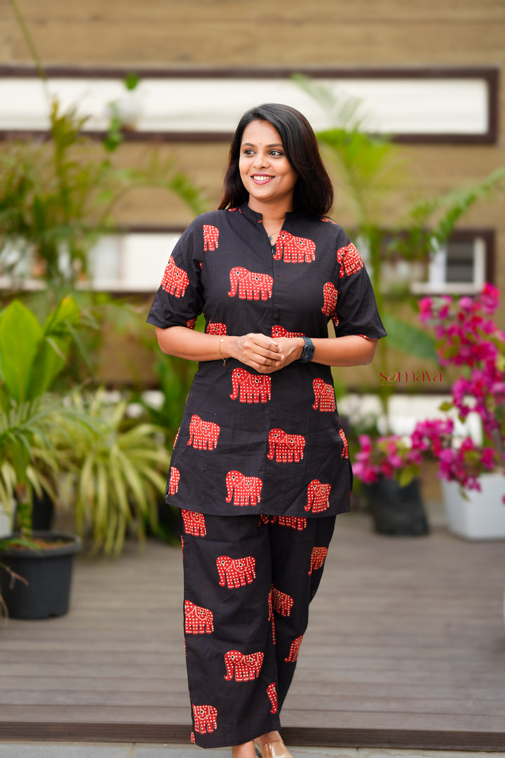 Theera- elephant day to night  Co-ord Set