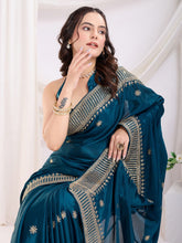 Load image into Gallery viewer, Party wear chinon saree
