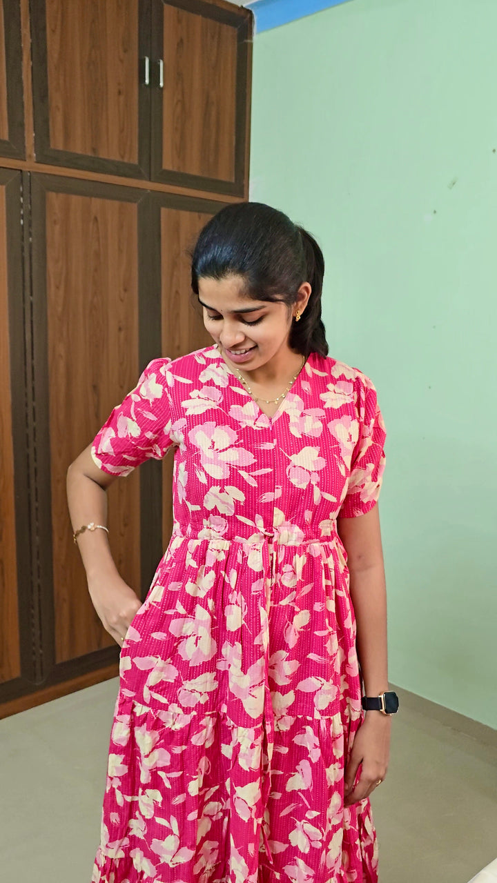 Dreamy kantha Casual Dress With Lining