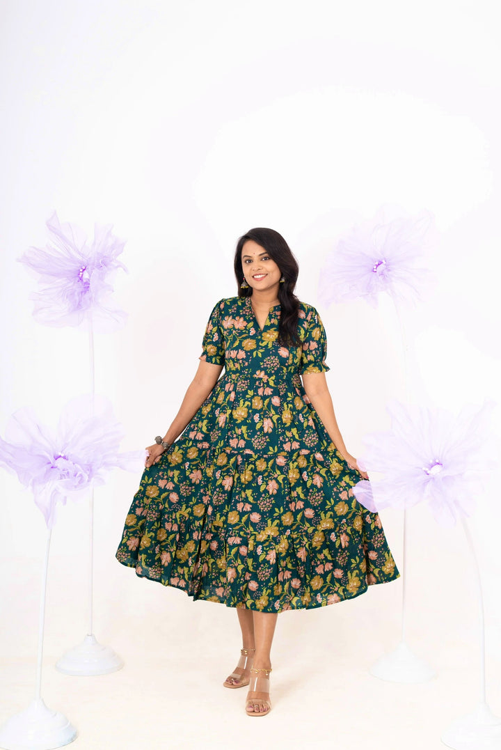 Maragatham casual  Dress With Lining
