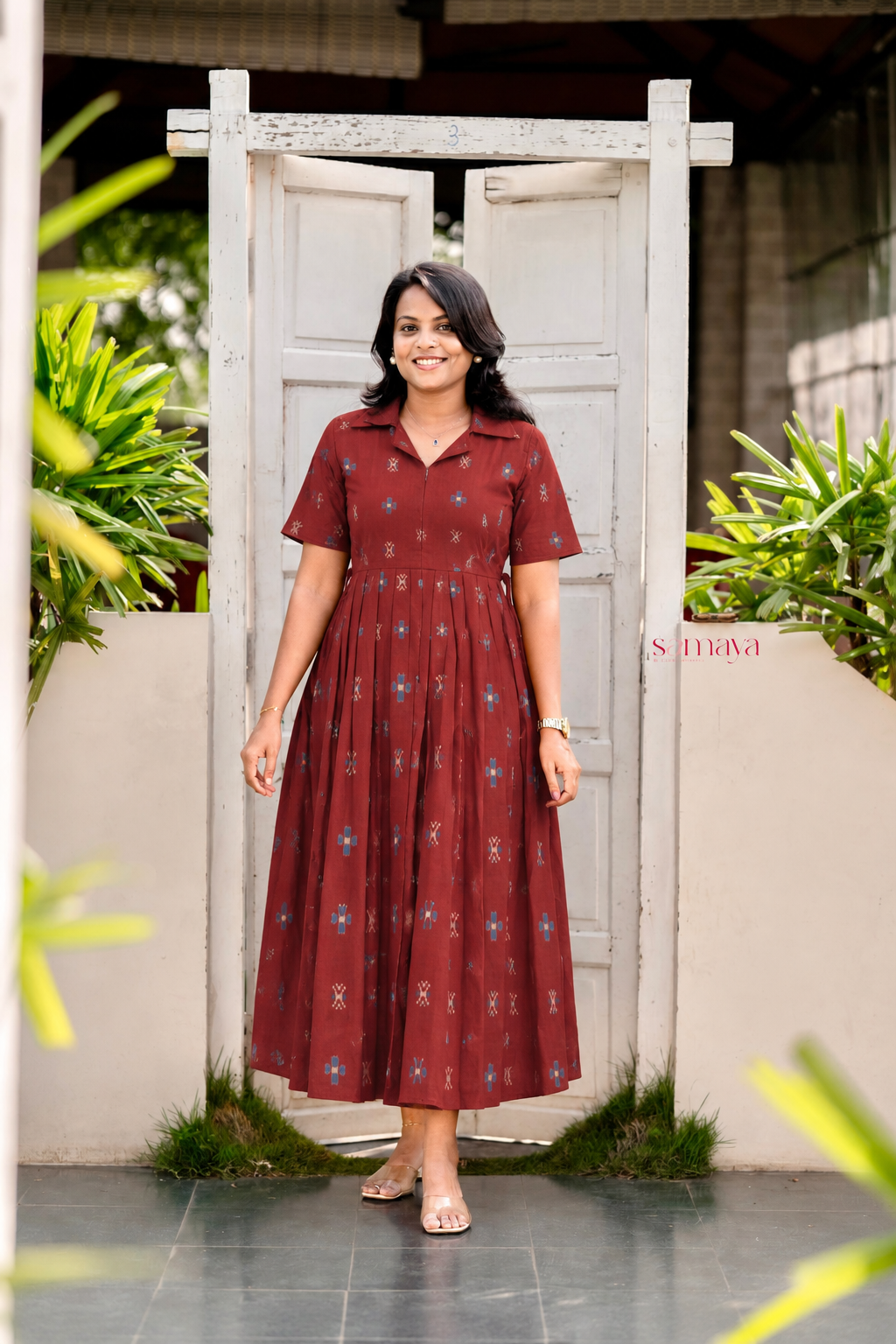 Haritha handloom  Casual Dress With Lining( limited stock )