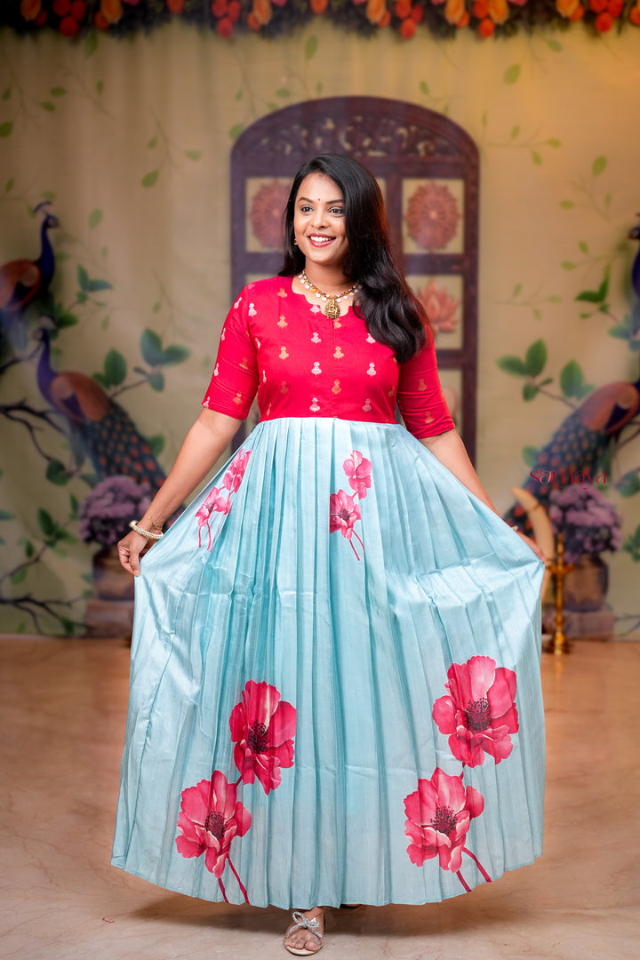 Divyashree-festive  maxi dress with lining