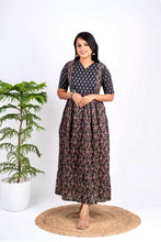 Load image into Gallery viewer, Maxi Deekshitha Maternity Feeding day to night dress without lining
