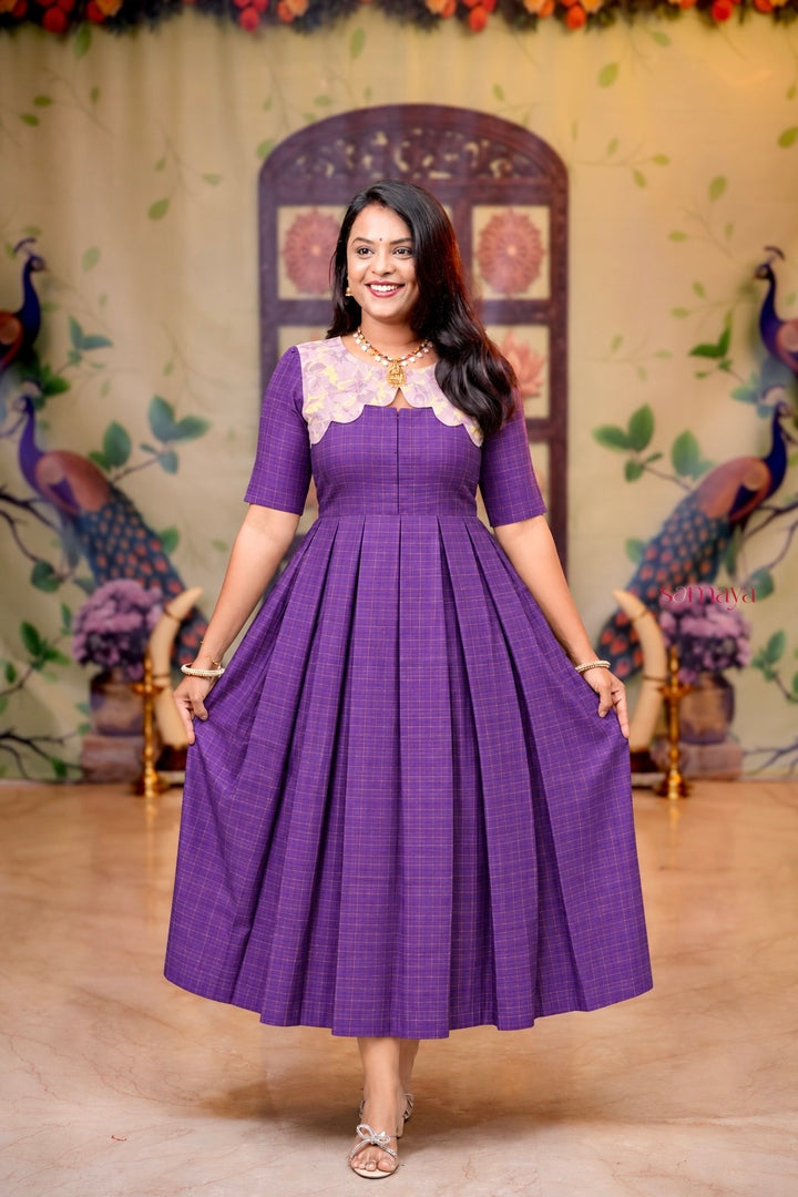 Sri raw silk midi Dress With Lining 48”