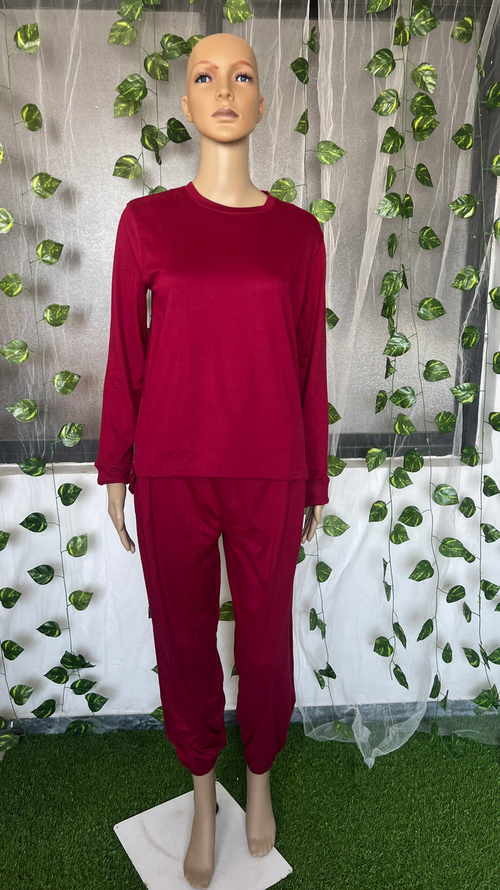 Everyday cozy set winter  - Burgundy Samaya exclusive premium fabric( non -feeding )