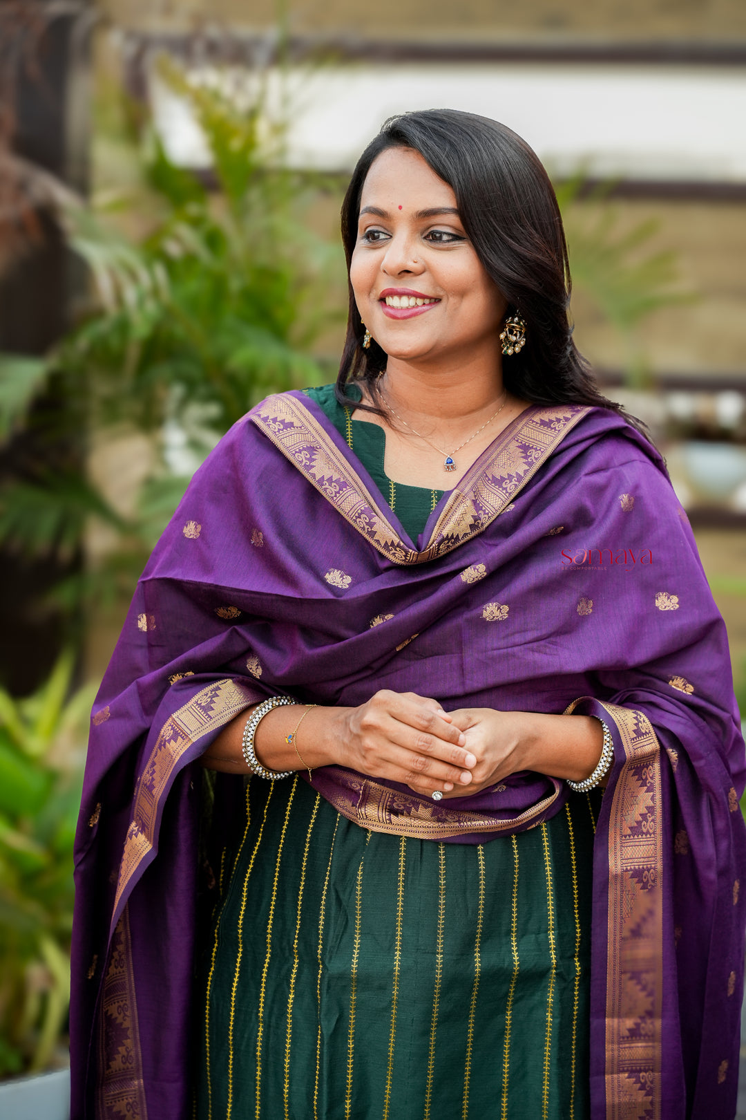Meenakshi raw silk suit set with dupptta( set of 3) pre order