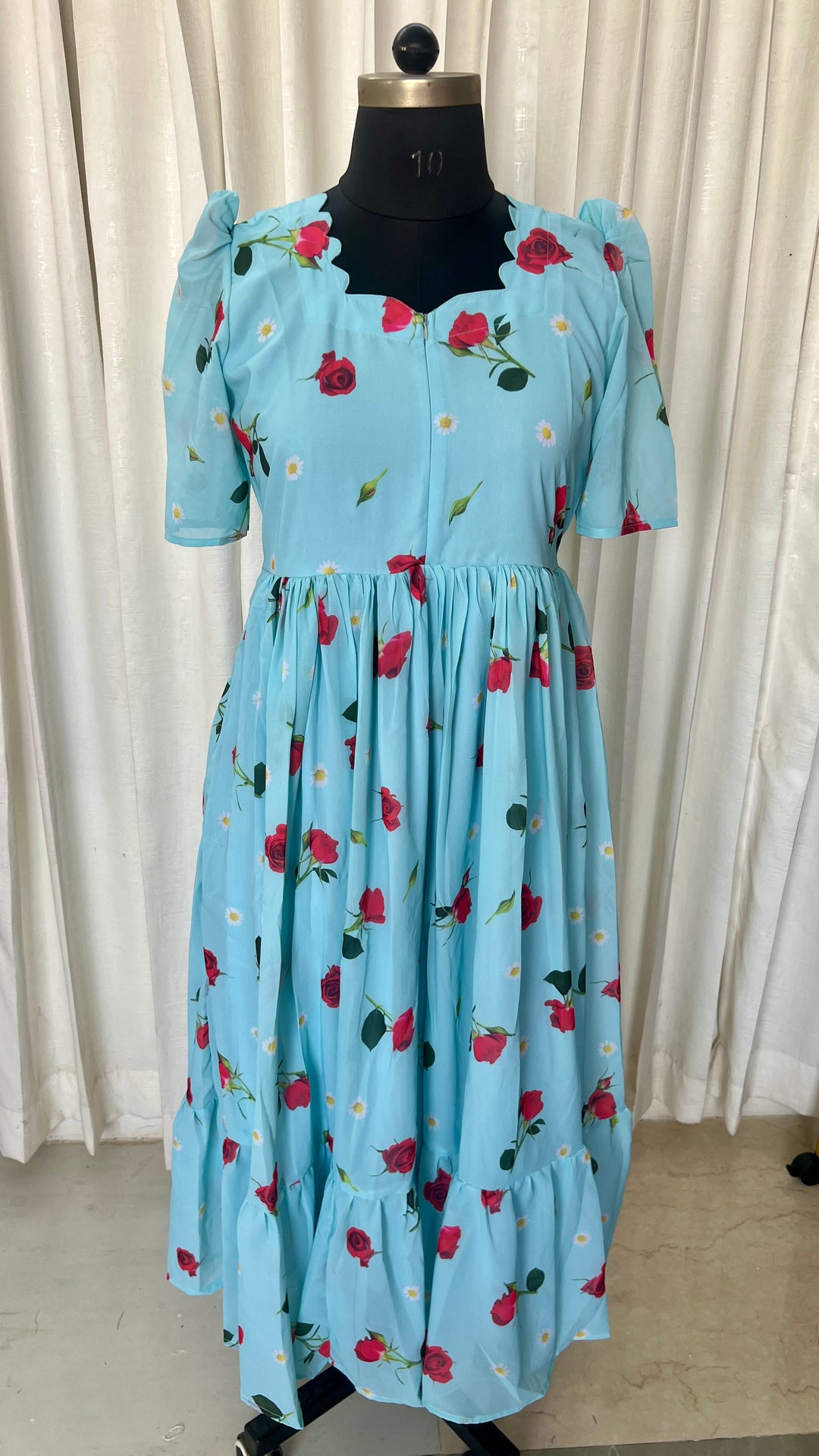Vinisha georgette casual  Dress With Lining ( No-Iron Everyday Dress)