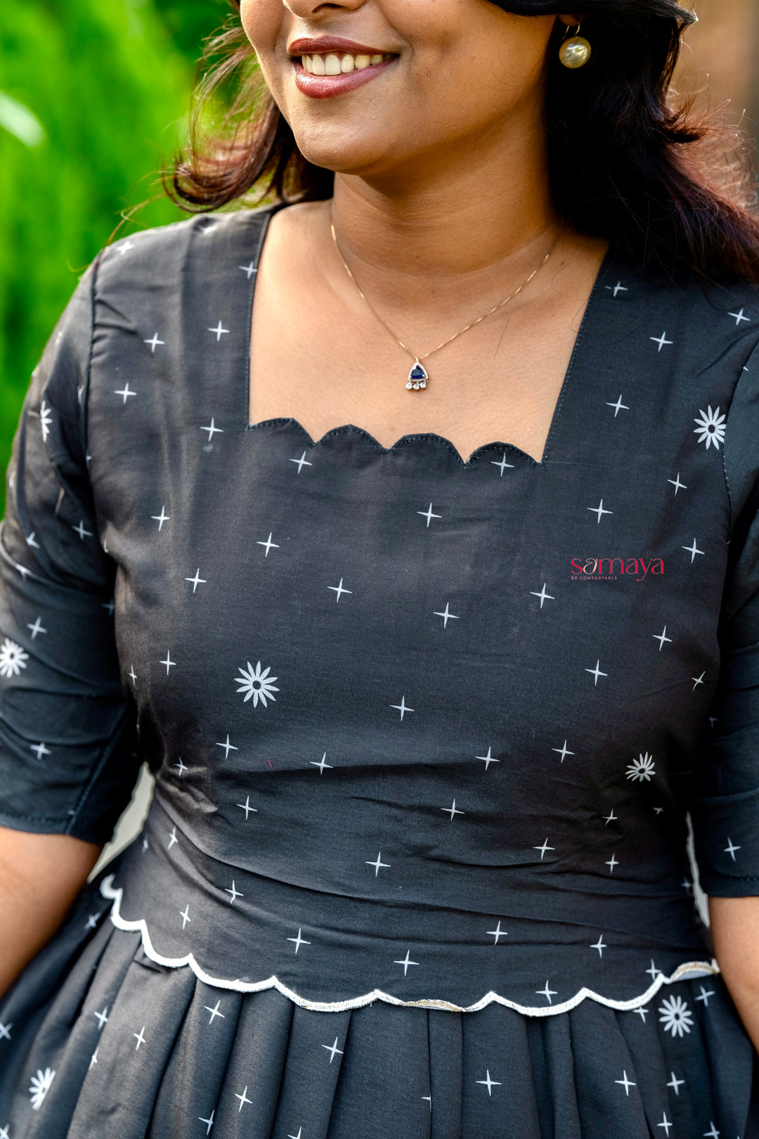 Star Casual Dress With Lining