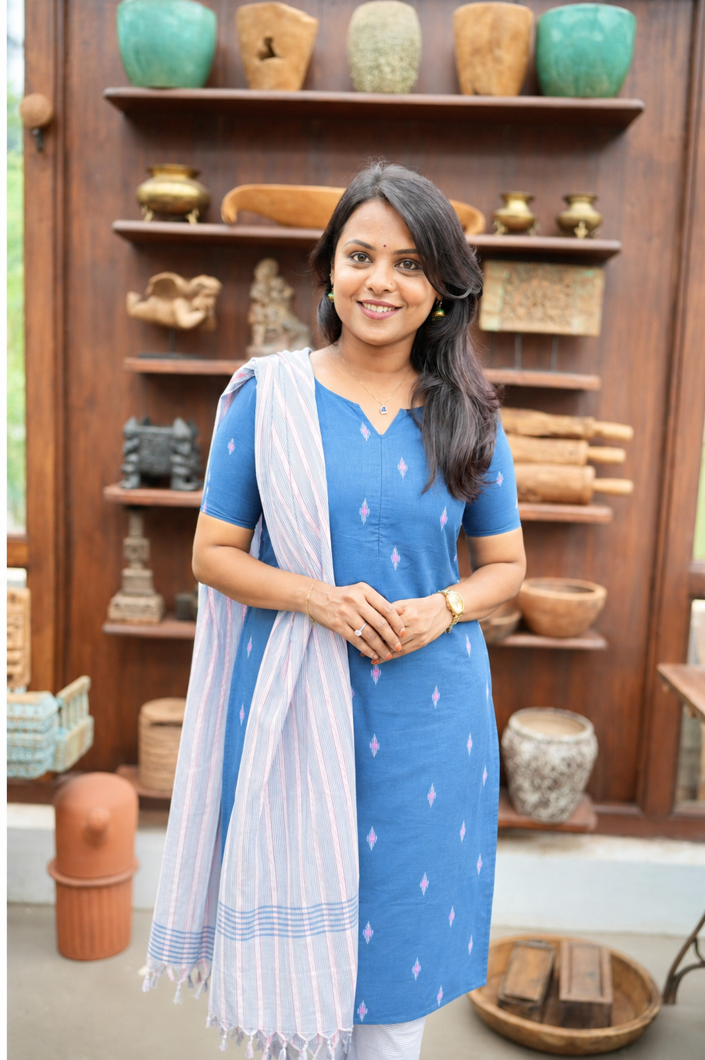 Sara cotton 3 piece handloom kurta set
