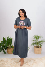 Load image into Gallery viewer, Maxi  Grey Rainbow Thick winter collection
