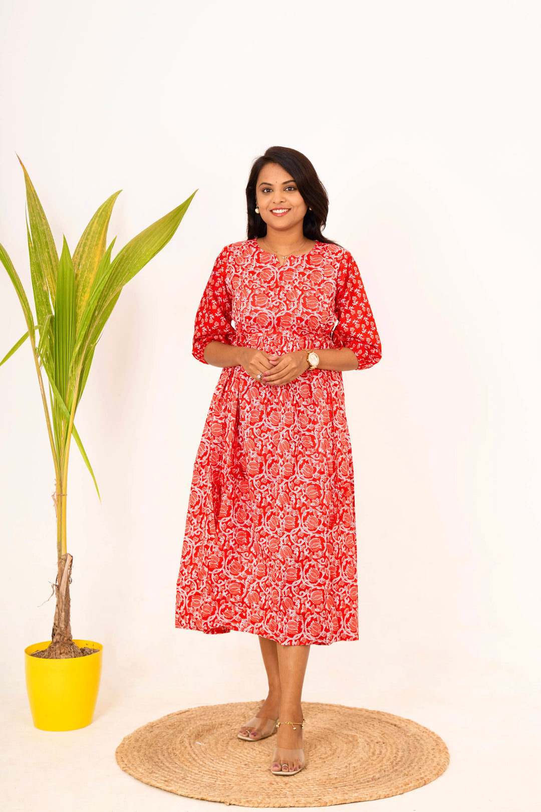 Sneha Maternity Feeding day to night  dress without lining