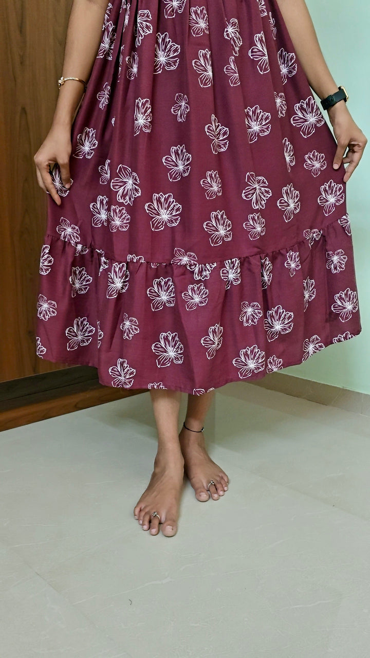 Preethi Casual Dress With Lining ( No-Iron Everyday Dress)