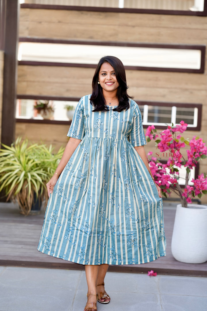 Gracy  stripes  casual Dress With Lining( limited stock ) dispatch on June 20 th pre order