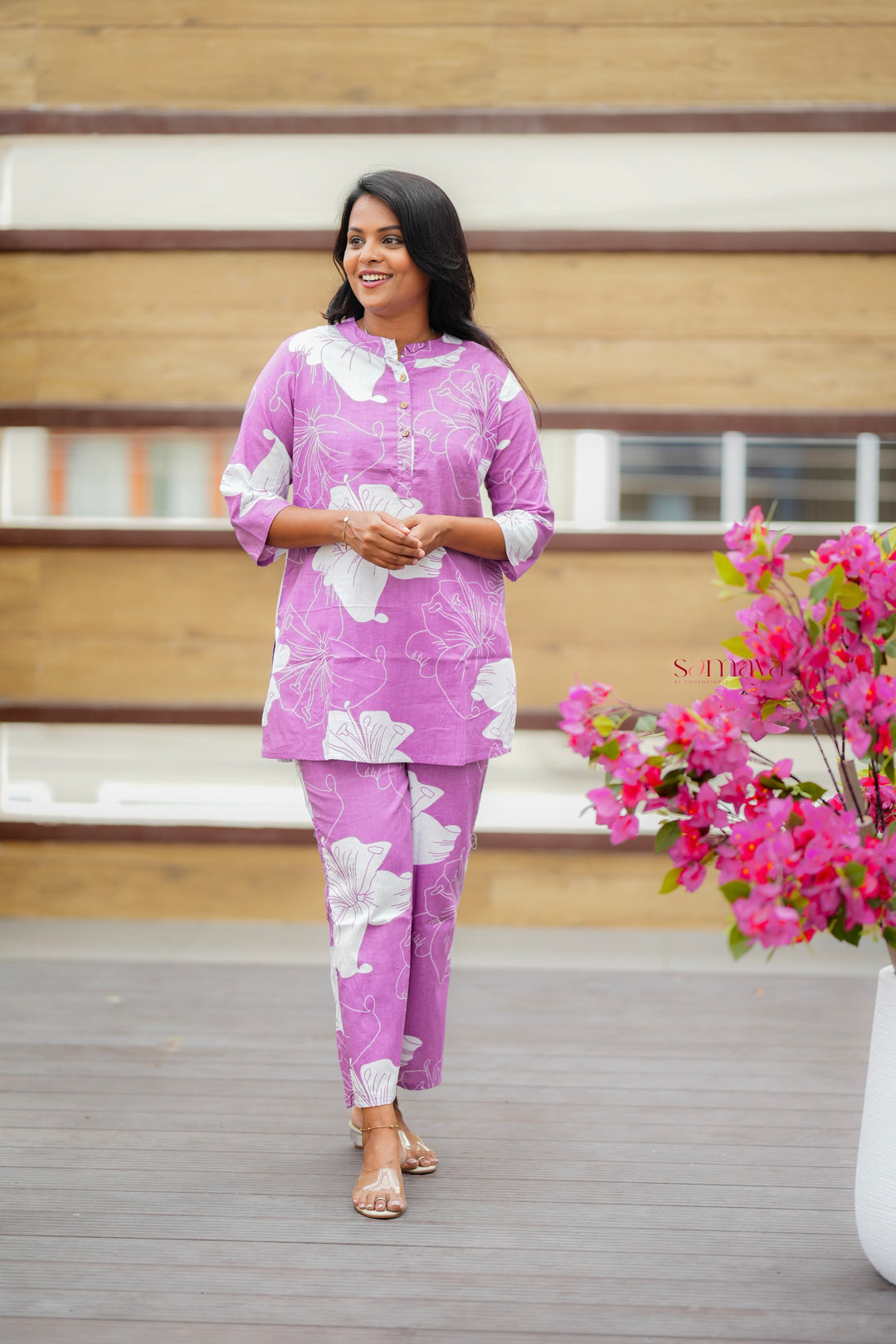 HAASYA  Lilac Night Co-ord Set