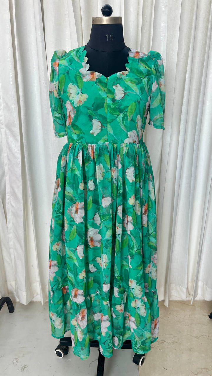 Pavai georgette casual  Dress With Lining ( No-Iron Everyday Dress)