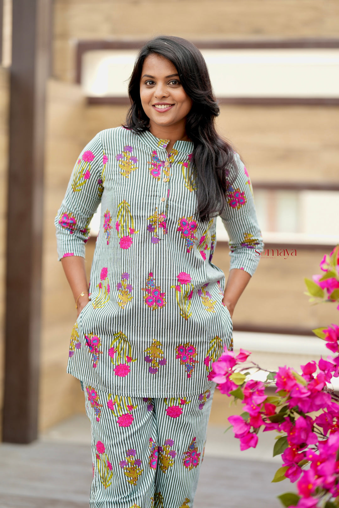 HAASYA- Checked Night Co-ord Set