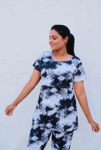 Marble Maternity T-shirt Alone poly Lycra(Neck stitched slightly side wise so sold at 199)