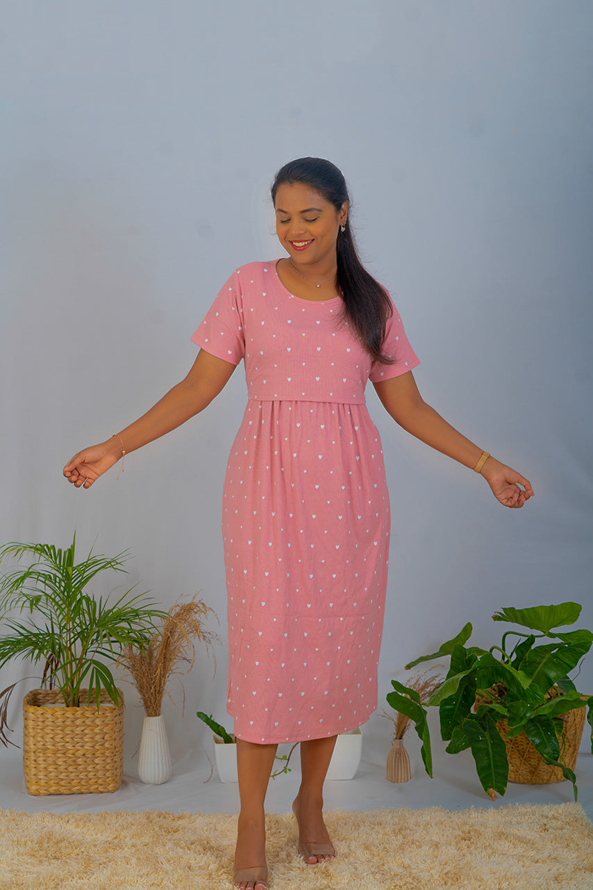 Midi  Little Hearts Ribbed( Minor embroidery variation so sold at sale price )