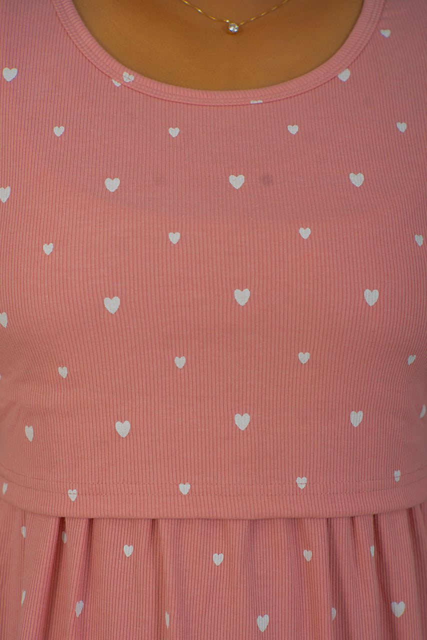Midi  Little Hearts Ribbed( Minor embroidery variation so sold at sale price )