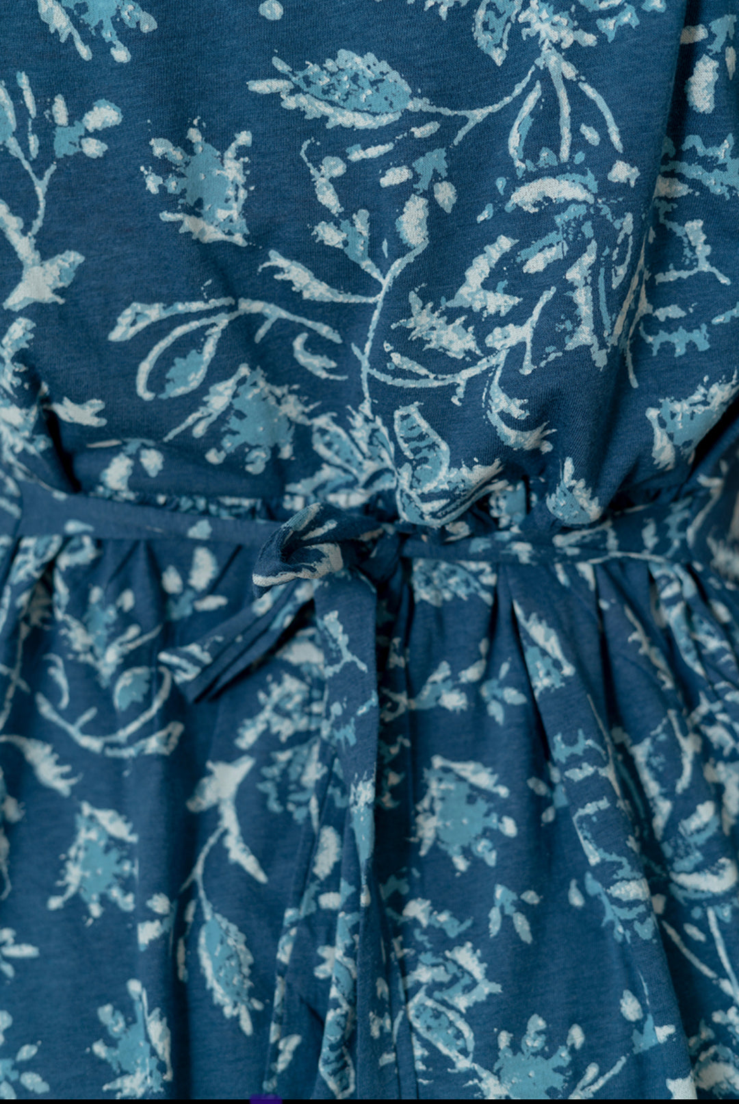 Maxi Blue floral  - light weight( Minor embroidery variationso sold at sale price )