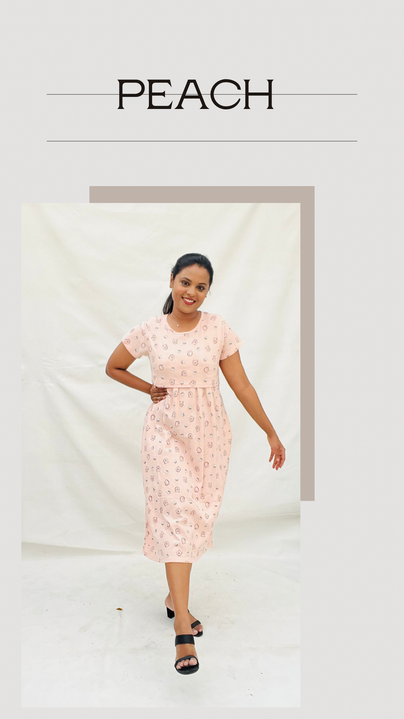 Midi Dusty Pink Dot Ribbed – SRI SAMAYA GARMENTS