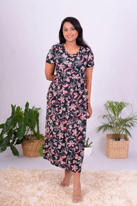 Maxi Floral Black Light Weight