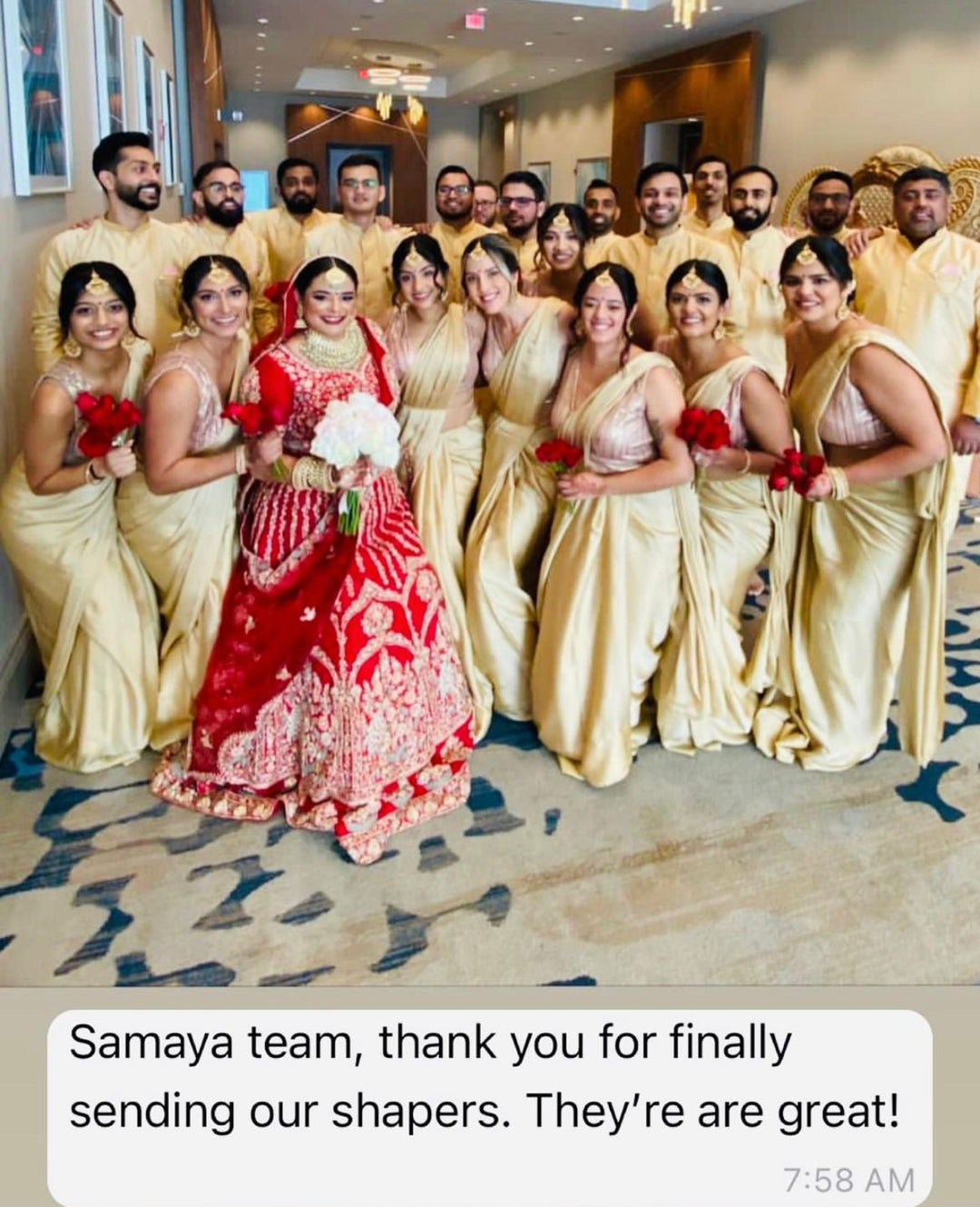 Gold Buttersoft Shimmer Sareeshaper ( Small stain that doesn’t affect overall look or wear — priced lower and a great deal ! )